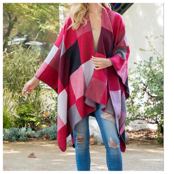 Boho Fabulous Oversized Wrap Poncho Shawl - Picture 3 of 6